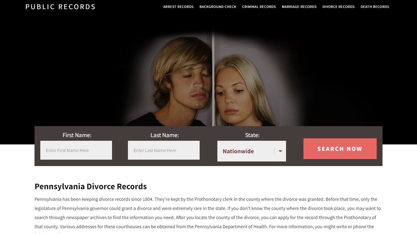 Pennsylvania Divorce Records | Enter Name and Search. 14Days Free